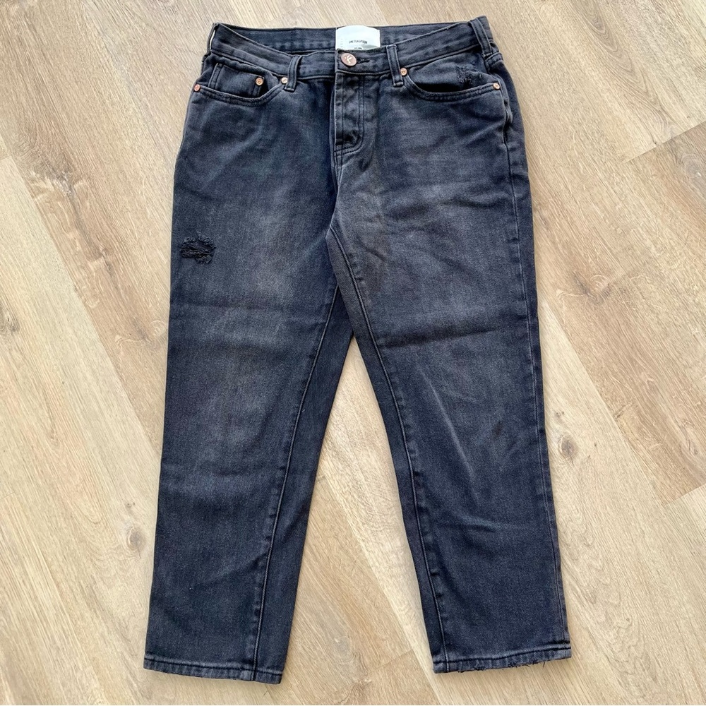One Teaspoon black jeans / boyfriend style, size 27